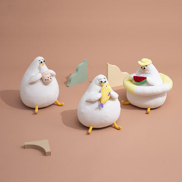 Chubby Holiday Seagull Stuffed Animal Plush Toy